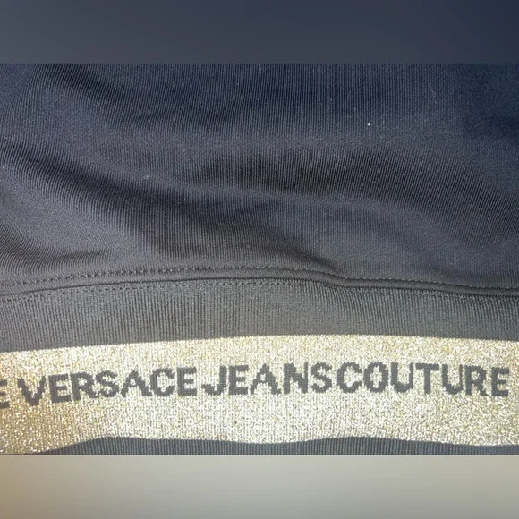 NWT Versace Jeans Couture Graphic Print Crew Neck Sweater Oversized Size XS/S